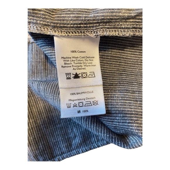 Eddie Bauer Women's White&Gray Striped Dress, 6. (P9). - Picture 6 of 7